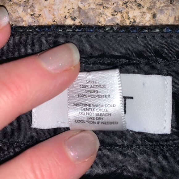 LOFT Double Buttoned Navy Skirt - Size 6 - Picture 5 of 5